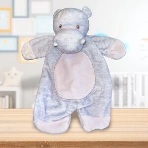 Baby GUND Playful Pals Gray Hippo Plush 9 inches Stuffed Animal Toy Lovey